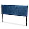 Baxton Studio Felix ModernNavy Blue Velvet Upholstered Headboard-King 198-12409-ZORO - alternate 4